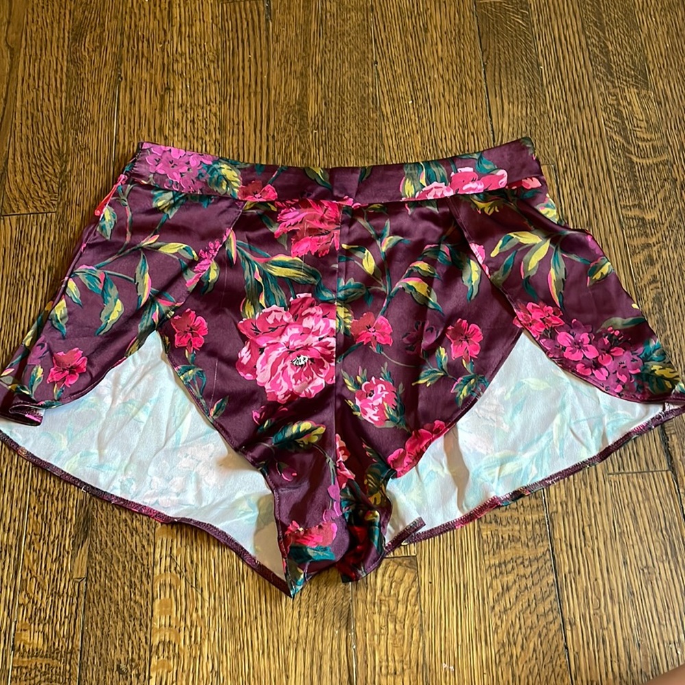 Victoria’s Secret Purple Silky Floral PJ Shorts